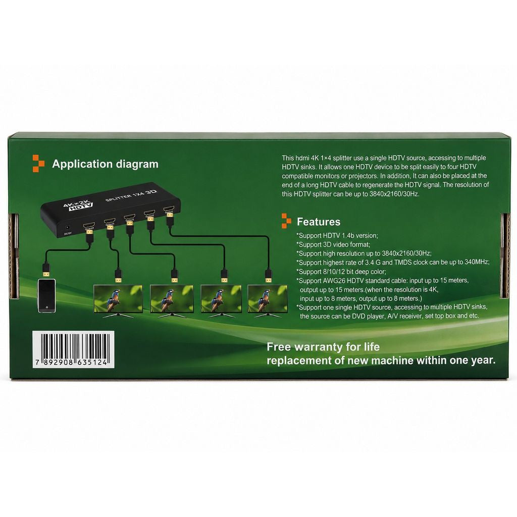 4K 1x4 HDMI Splitter - Byte Store