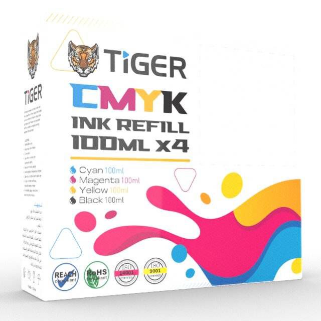 Tiger BT-5000 / BT-D60 CMYK Ink Refill 100ml x4 for Brother Printers - Byte Store