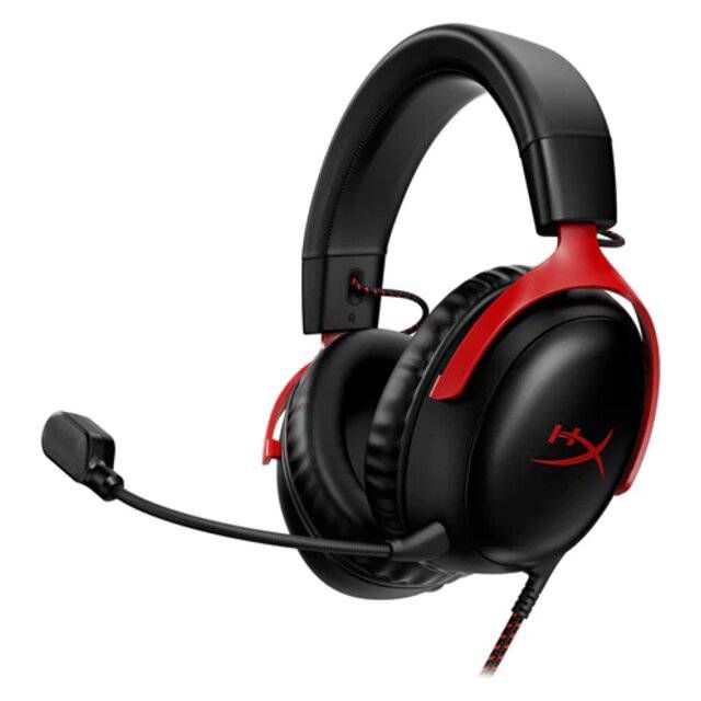 HyperX Cloud III Wired Gaming Headset (Red & Black) - Byte Store