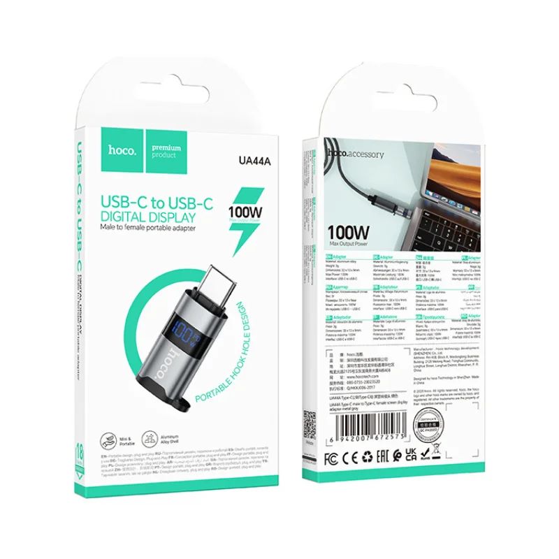 Hoco UA44A USB-C to USB-C 100W Digital Display Adapter - Byte Store