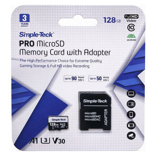 Simple-Teck Ultra 128GB MicroSD V30 Memory Card - Byte Store