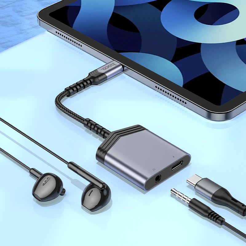 Hoco LS39 2-in-1 USB-C to USB-C & 3.5mm Adapter - Byte Store
