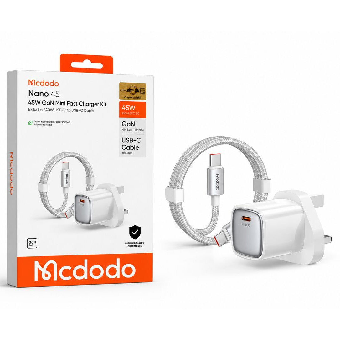 Mcdodo Nano 45W GaN Fast Charger Kit - Byte Store