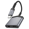 Hoco LS39 2-in-1 USB-C to USB-C & 3.5mm Adapter - Byte Store