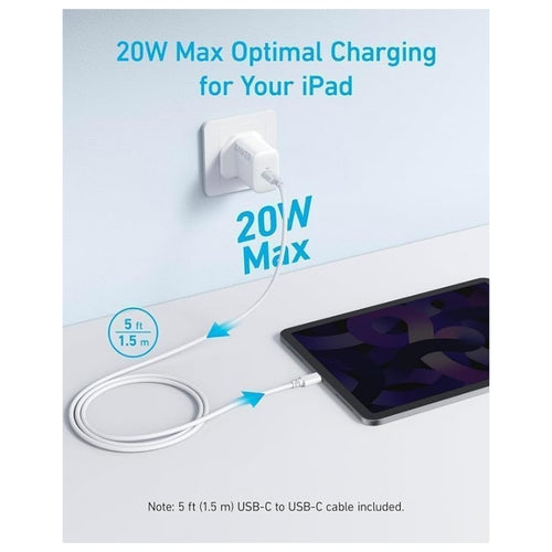 Anker 20W High Speed Charger with USB C to USB C Cable 1.5m