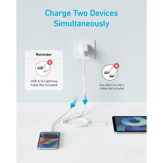 Anker 312 - Dual Port Wall Charger 20W White