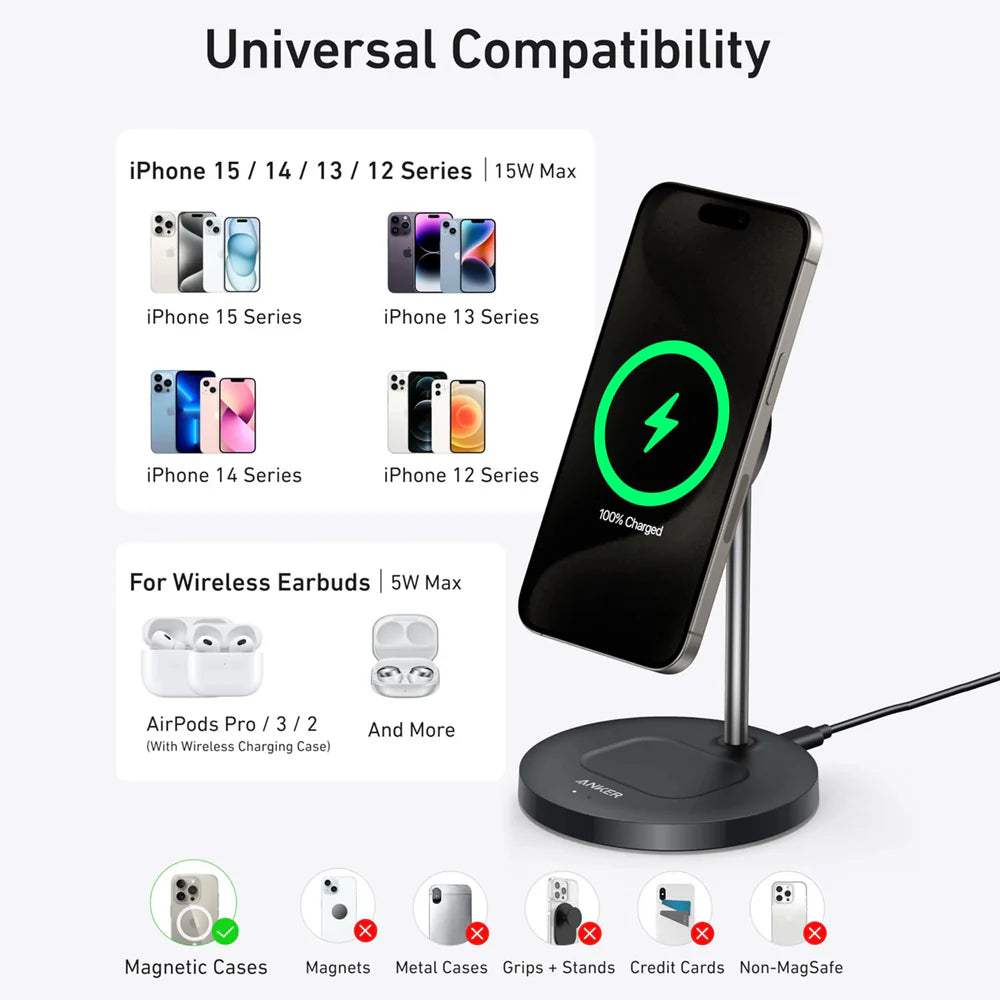 Anker MagGo 15W Magsafe Wireless Charger - Byte Store