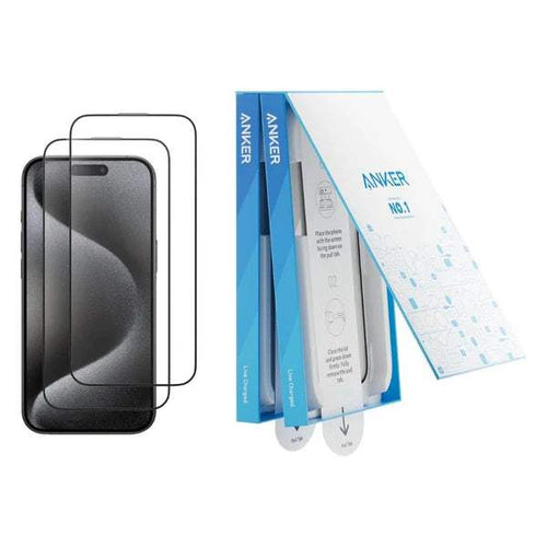 Anker easy fit screen protector kit (HD,2-Pack) for iPhone 16 Pro Max - Byte Store