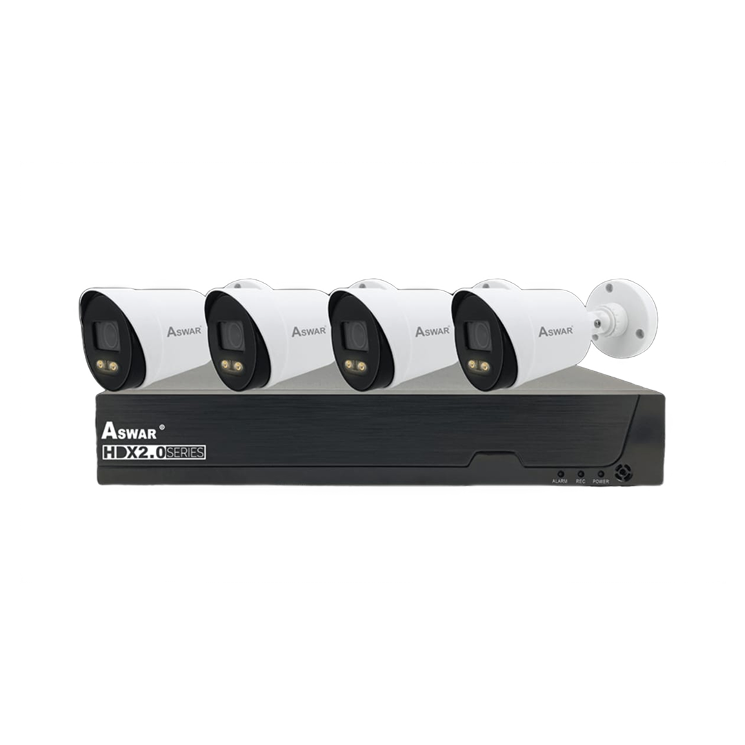 Aswar 2MP Kit (4 x Cameras, HDX2 DVR, 4 x Camera Cable) [AS-HDX2+KIT4A]