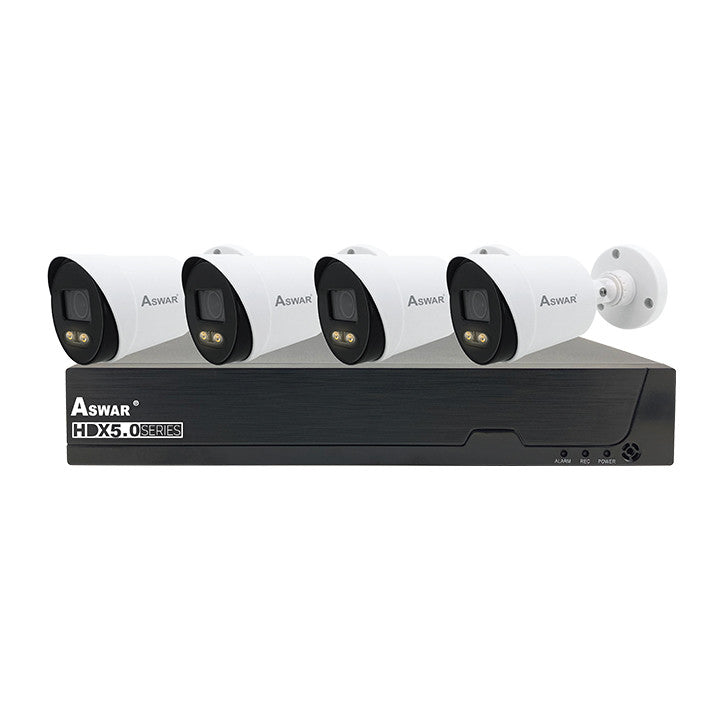 Aswar 5MP Kit (4 x Cameras, HDX5.0 DVR, 4 x Camera Cable) [AS-HDX5-KIT4A]