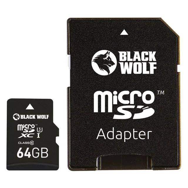 Black Wolf MicroSDXC Card (64GB) - Byte Store