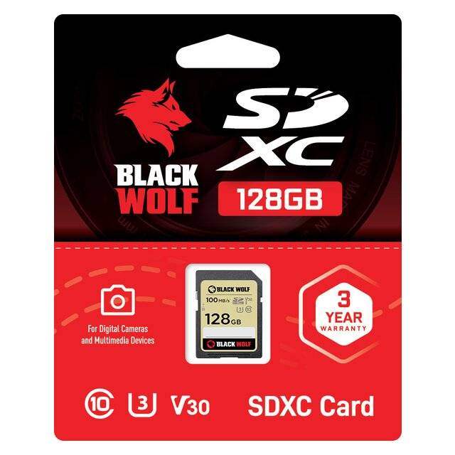 Black Wolf SDXC Card (128GB) - Byte Store