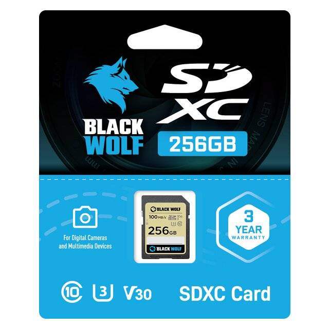 Black Wolf SDXC Card (256GB) - Byte Store