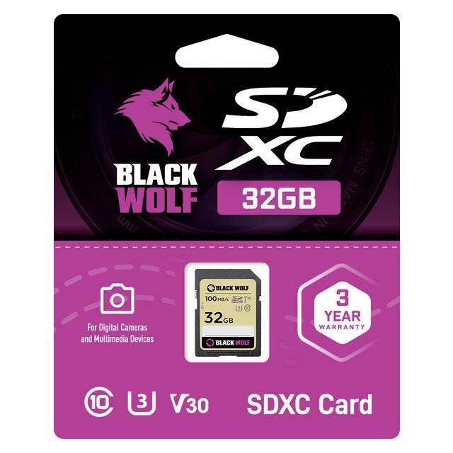 Black Wolf SDXC Card (32GB) - Byte Store