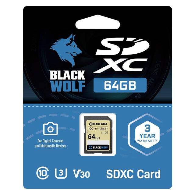 Black Wolf SDXC Card (64GB) - Byte Store