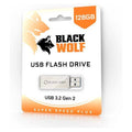 Black Wolf : USB Flash Drive (3.2 Gen 2) - 128GB - Byte Store
