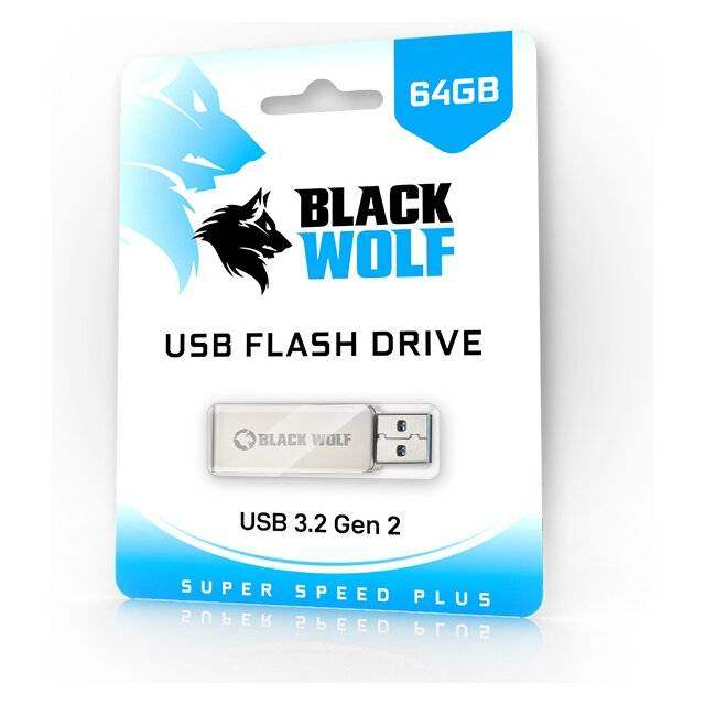 Black Wolf : USB Flash Drive (3.2 Gen 2) - 64GB - Byte Store