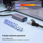DM CHB083 USB-C/USB-A to LAN Network Adapter 1000Mbps - Byte Store