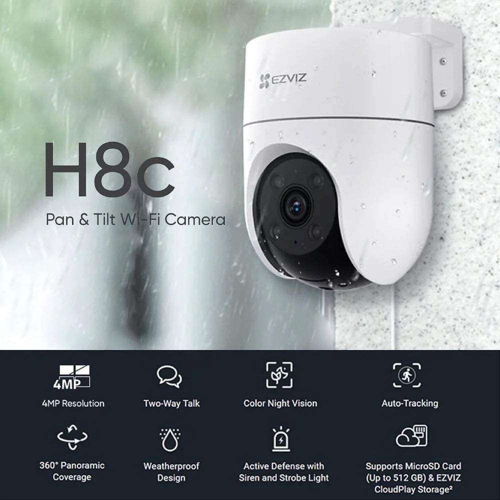 Ezviz H8C Pro 8MP (4K) Pan & Tilt Wi-Fi Smart Camera - Byte Store