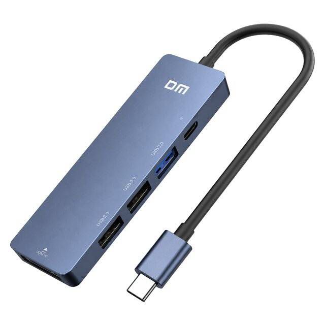 DM CHB086 5-in-1 USB-C Hub 4K HDMI PD 100W - Byte Store