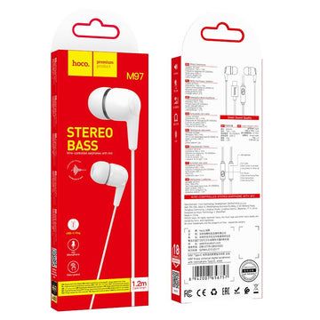 Hoco M97 USB-C Stereo Bass Wired Earphones - Byte Store