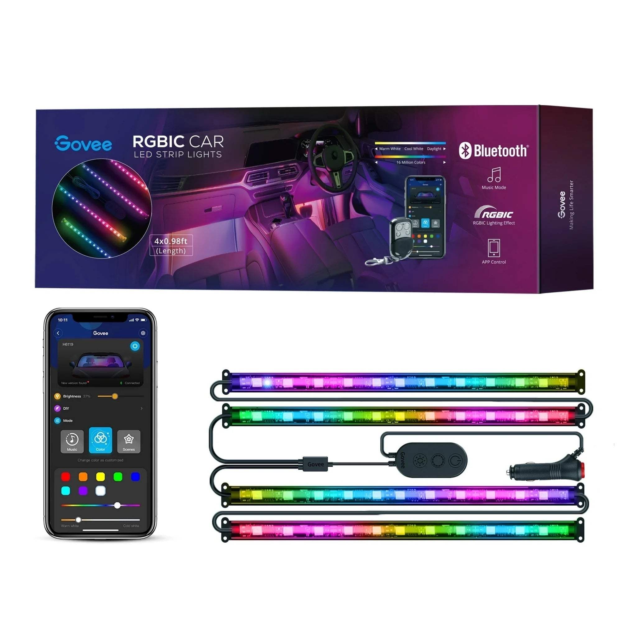 Govee RGBIC Car LED Strip Light - Byte Store