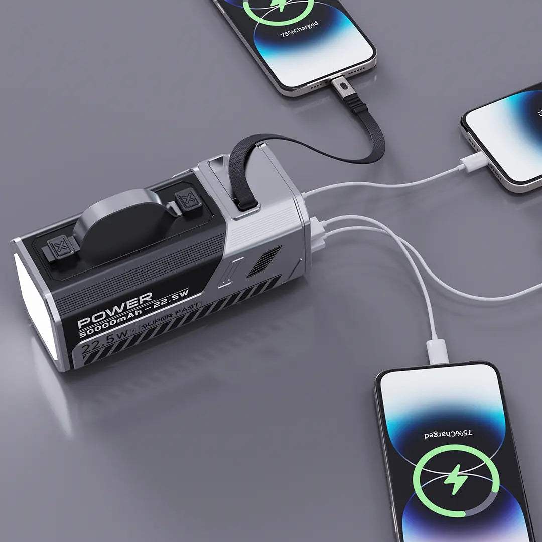 Green Lion 50000mAh Power Bank 22.5W - Silver - Byte Store