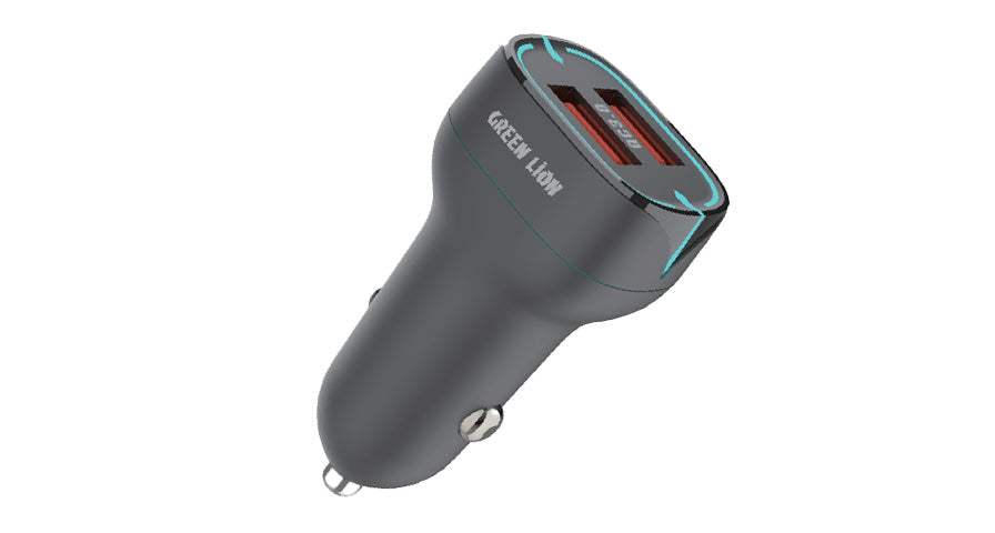 Green Lion Car Charger QC18w+QC 18w Total 36w USB-Type c cable 1m - Byte Store