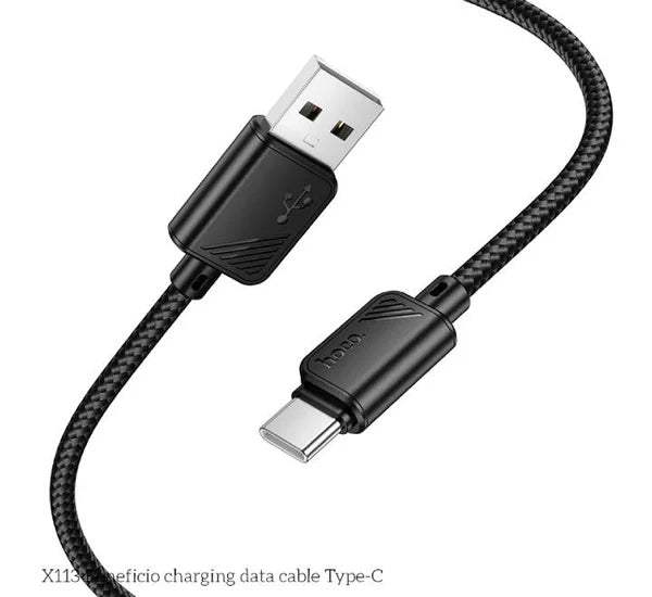 Hoco X113 Braided Charging Data Cable USB-A to USB-C - Byte Store