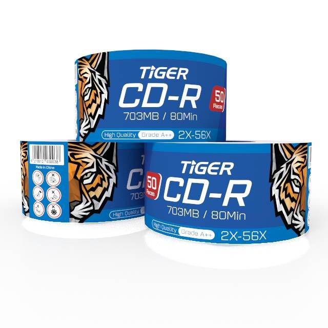 Tiger Blank CD-R 703MB 80Min (50-Pack) - Byte Store