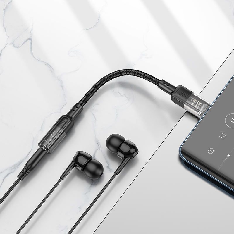 Hoco LS37 USB-C to 3.5mm Digital Audio Converter 15cm - Byte Store