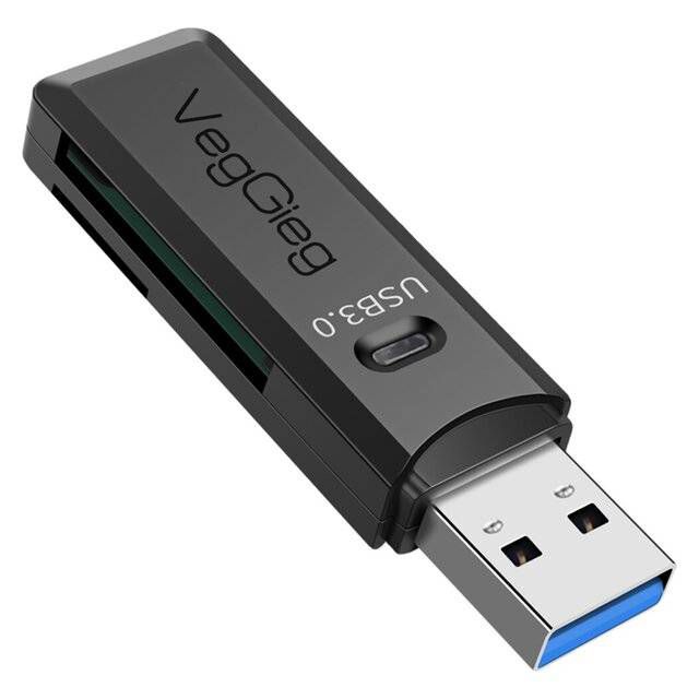VegGieg V-C304 USB 3.0 SD/TF Card Reader - Byte Store