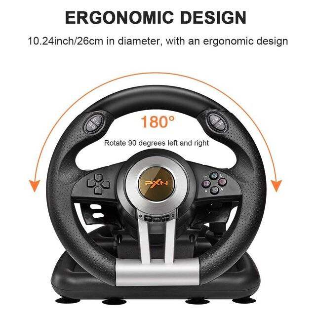 PXN V3 Pro Steering Wheel - Black - Byte Store