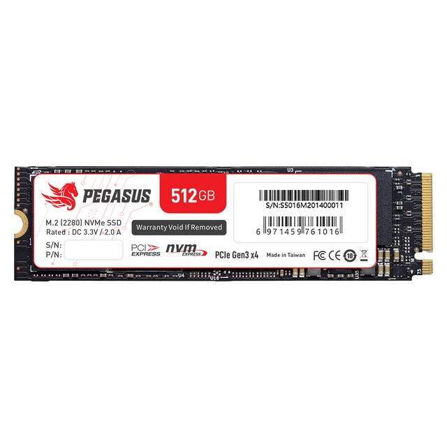 Pegasus 512GB PCIe Gen3 x4 NVMe M.2 (2280) - Byte Store