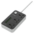 Ldnio SC3604 2500W Power Strip 3 Sockets 6 USB 2m - Byte Store