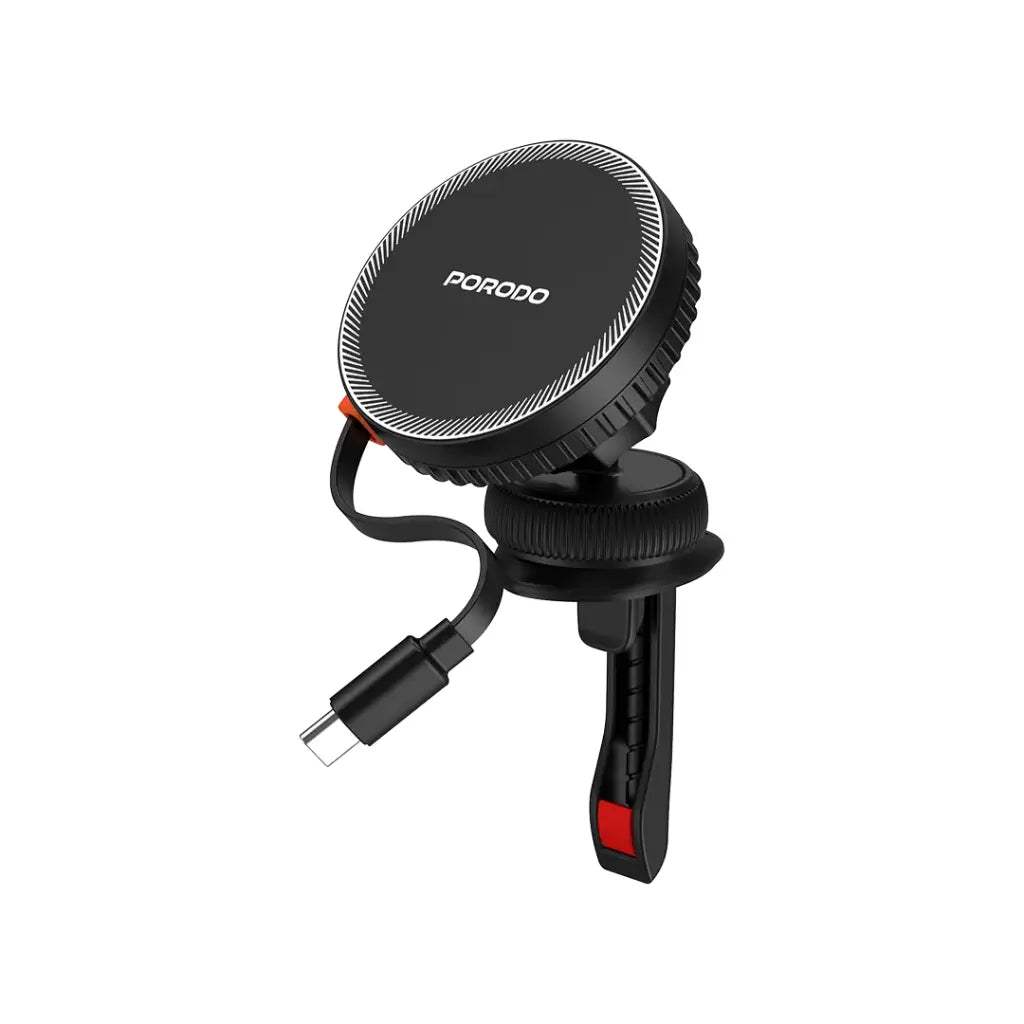 Porodo 15W Retractable Magsafe Wireless Car Charger with Type-C Cable - Byte Store