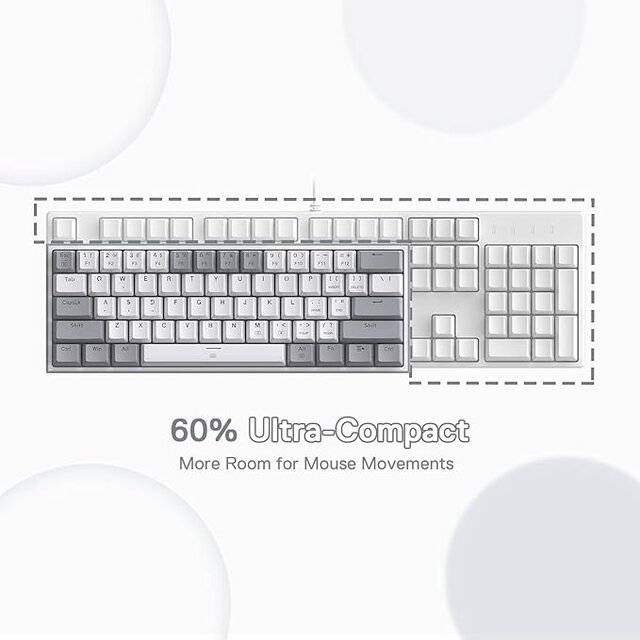 Redragon Fizz K617 Mechanical Keyboard (White & Gray) - Byte Store