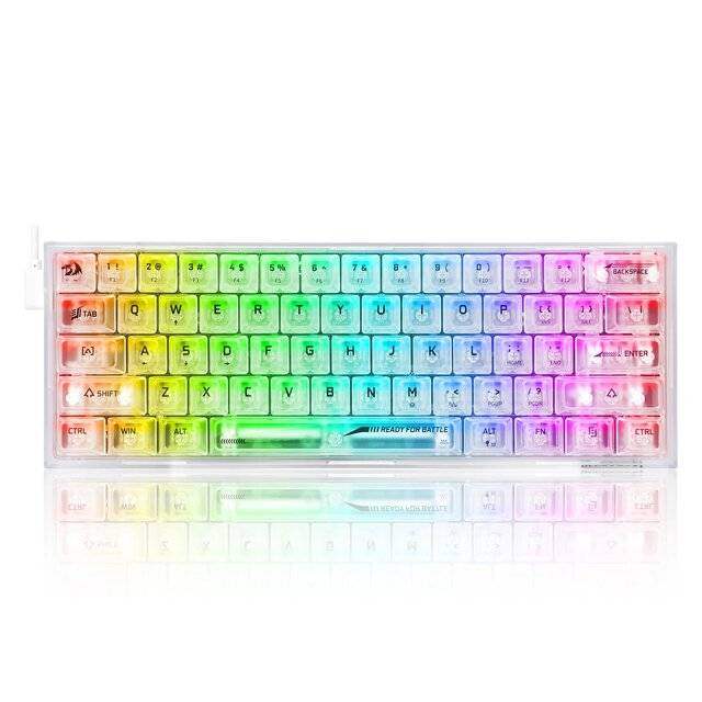 Redragon K617CT Fizz Mechanical Keyboard (Transparent) - Byte Store