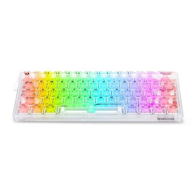 Redragon K617CT Fizz Mechanical Keyboard (Transparent) - Byte Store