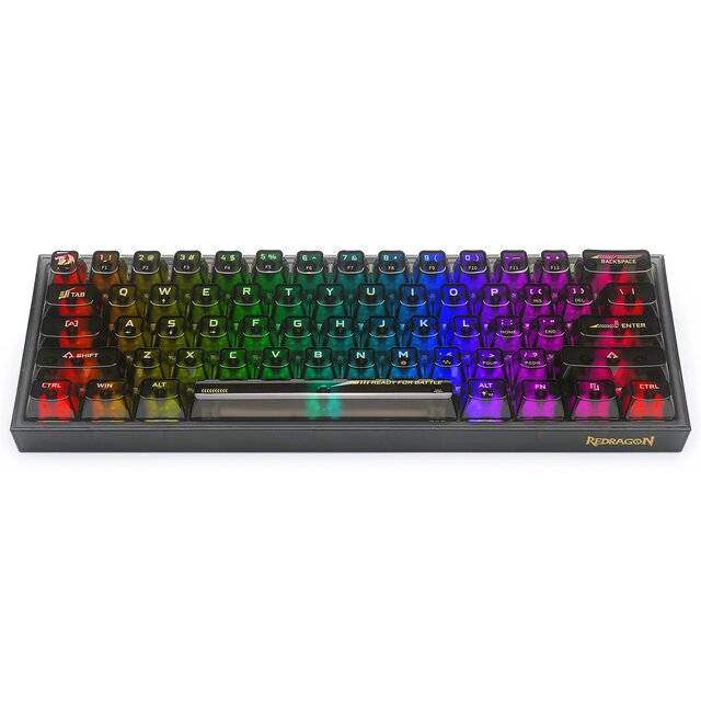 Redragon K617CTB Fizz Mechanical Keyboard (Transparent Black) - Byte Store