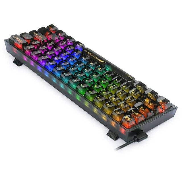 Redragon K617CTB Fizz Mechanical Keyboard (Transparent Black) - Byte Store