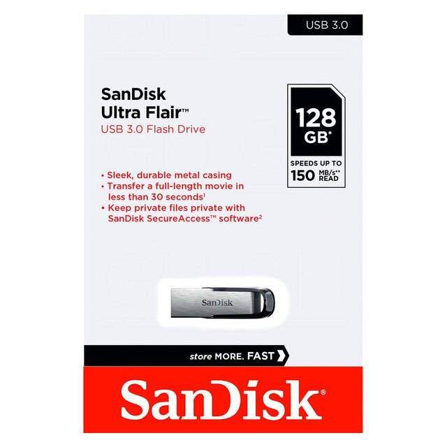 SanDisk Ultra Flair 128GB USB 3.0 Flash Drive - Byte Store