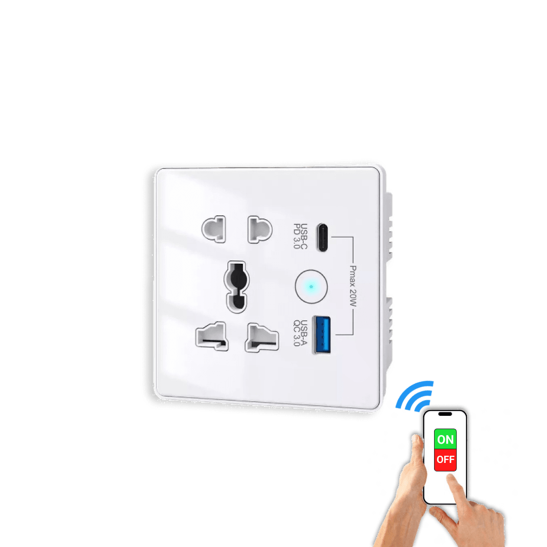 Smart Wifi Socket (Joker) with 20w USB C/USBA ports - Byte Store