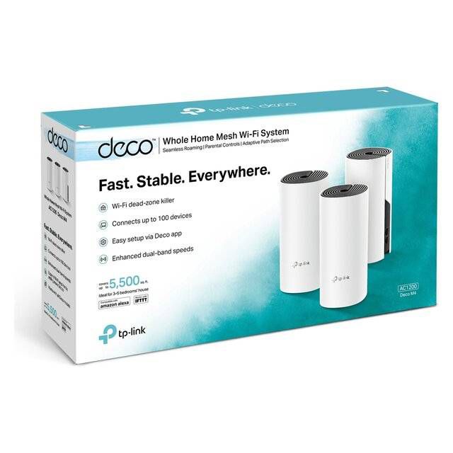TP-Link Deco M4 AC1200 Mesh Wi-Fi System (3-Pack) - Byte Store