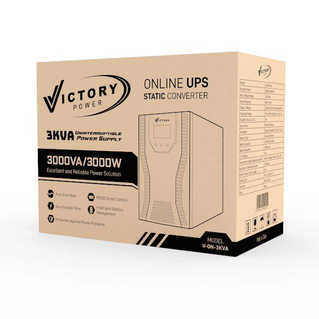 Victory Power 3KVA Online UPS 3000W (8-Batteries 2.45kg) - Byte Store