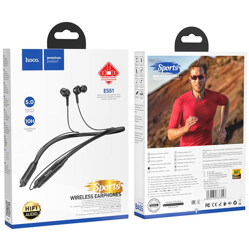 Hoco ES51 Sports Wireless Earphones - Byte Store