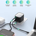 RAVPower RP-PC1102 65W GaN Foldable Charger with Retractable USB-C Cable - Byte Store