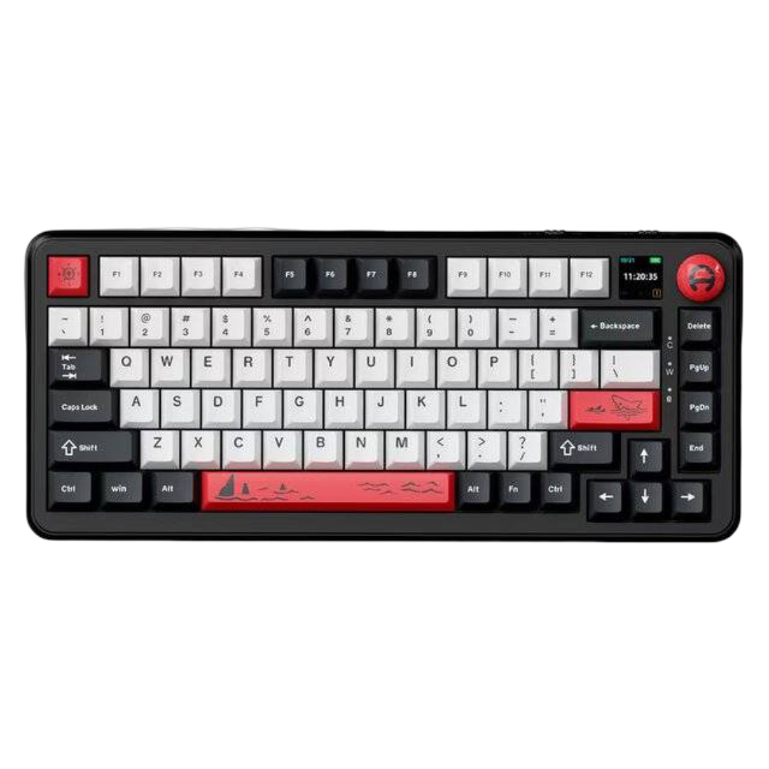 Ajazz AK820 Max [Hawksbill Switch] Keyboard (Black White Red)