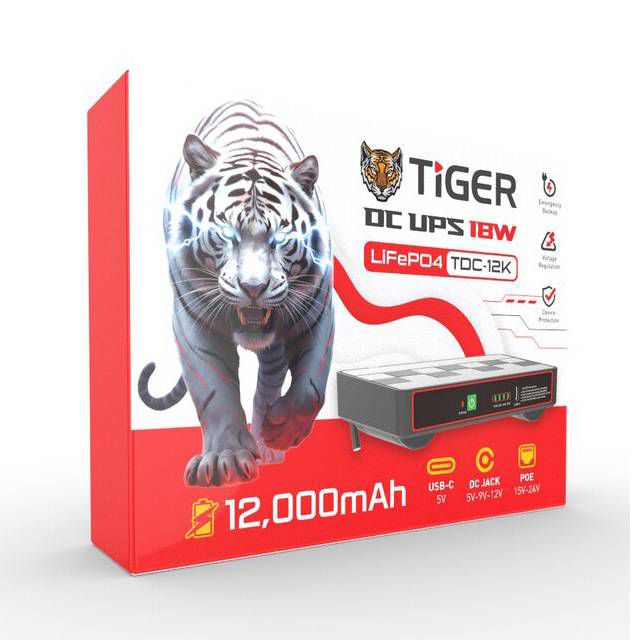 Tiger TDC-12K 18W DC UPS 12000mAh - Byte Store