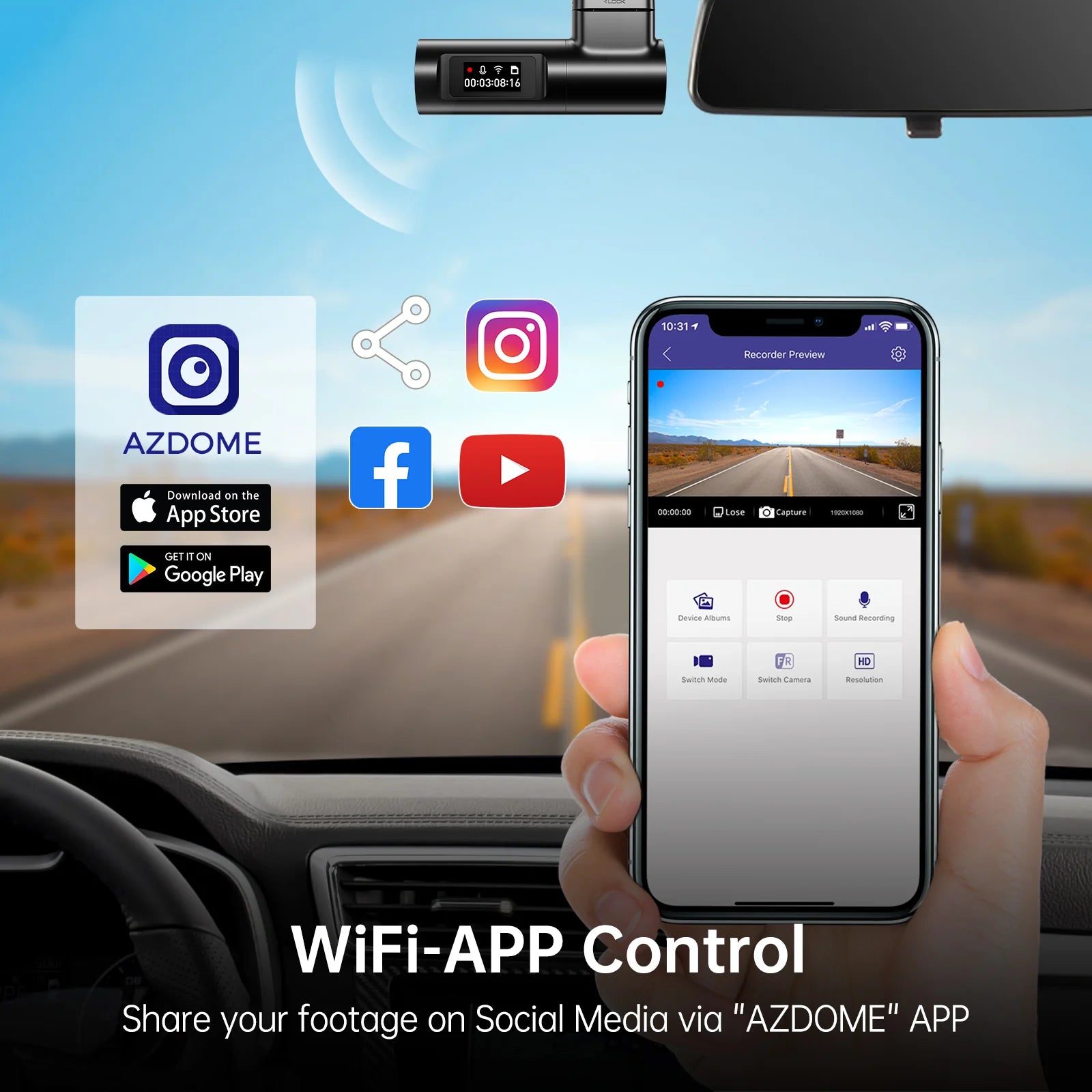 Azdome M330 1080p  Dashcam